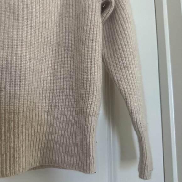 Madewell Windham Cropped 100% Cashmere Pullover Sweater in Oatmeal - Picture 6 of 12